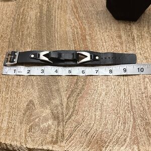 Elvis’s Black Leather Bracelet